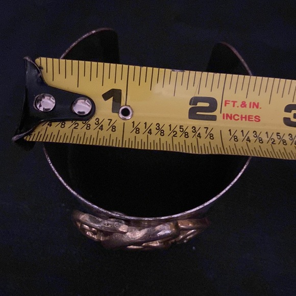 Vintage Cuff with Stainless Steel & gold tone C emblem bracelet - Picture 6 of 6